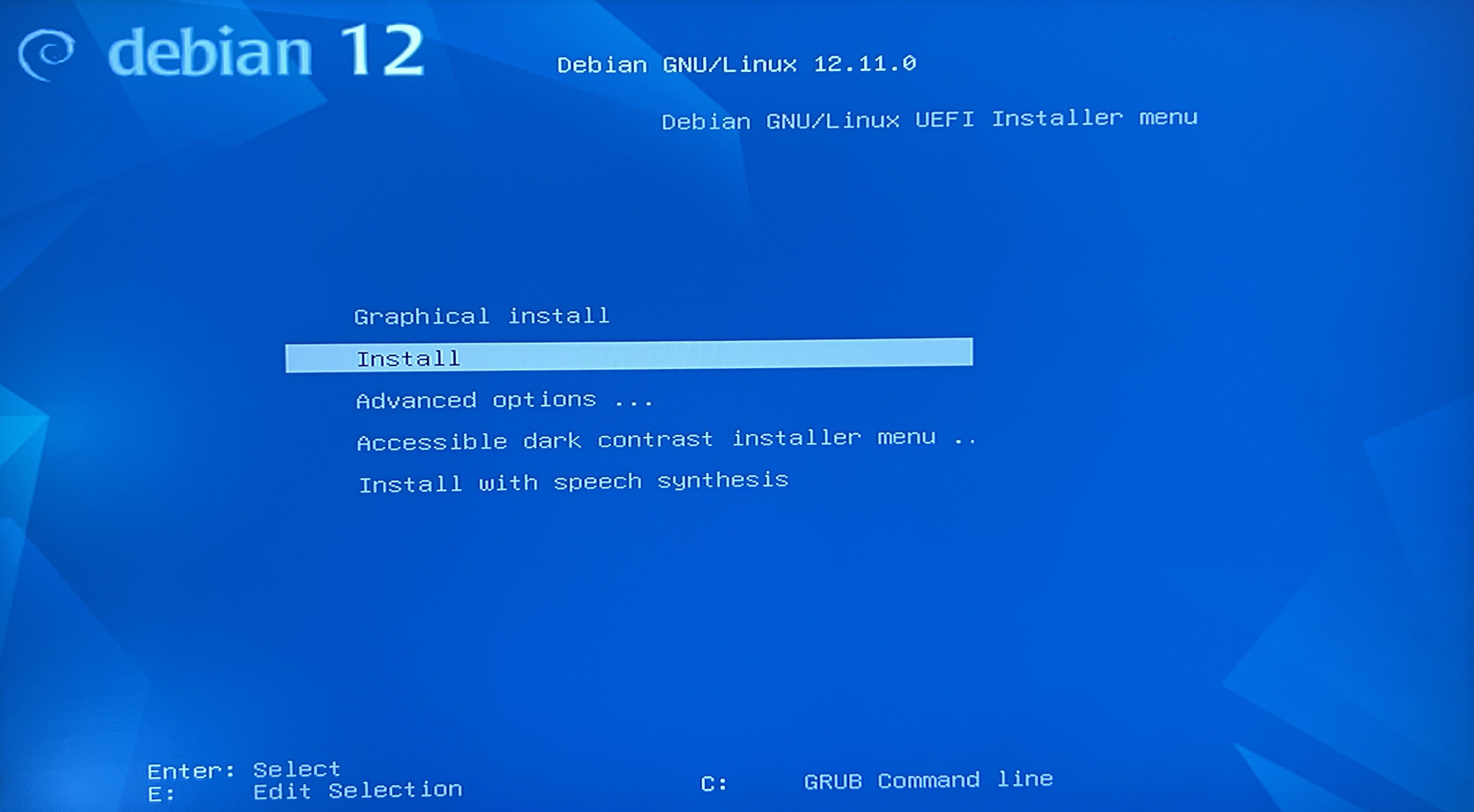 Debian installer - Main Menu